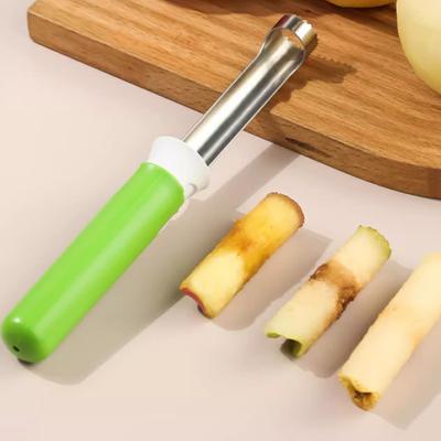 Professional 2-in-1 Fruit Corer & Peeler - Anti-Slip Grip for Apples/Pears/Peaches, Sharp Stainless Steel Blade, Compact Design