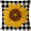 Plant and Flower Pillowcase American Pastoral Linen Pillowcase Cushion Cover Home Sofa Car