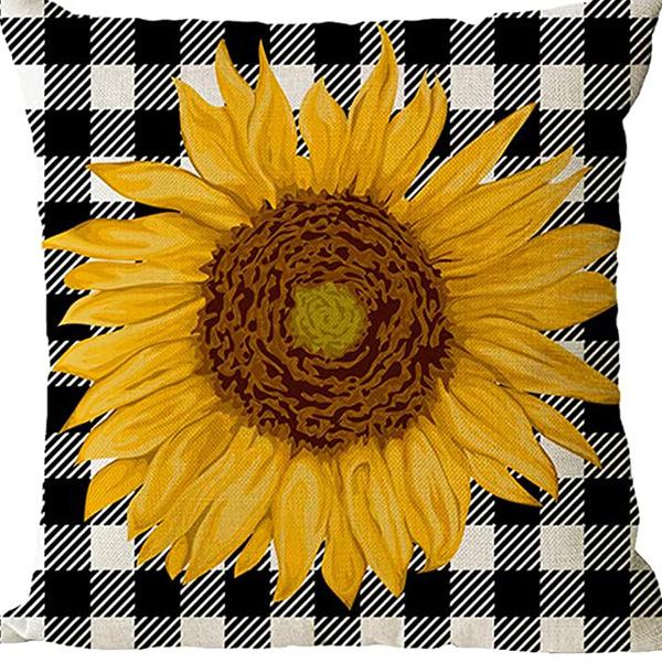 Plant and Flower Pillowcase American Pastoral Linen Pillowcase Cushion Cover Home Sofa Car