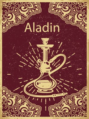 Aladin Wall Plaque Vintage Metal SignAluminum 20x30cm(7.8x11.8inch)