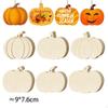 36 Pieces Wooden Ornaments to Paint Crafts Halloween Thanksgiving Decoration Wood Discs for Harvest