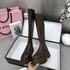 Winter Version of Cake Soled High Boots for Women Thick Soled Over The Knee Elastic Boots  Height Increasing Versatile Long Boot