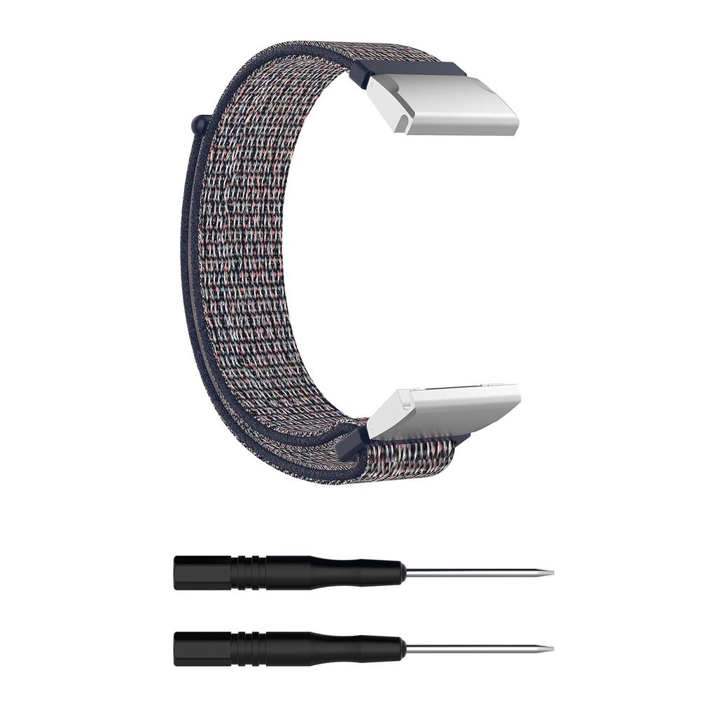 For Garmin Fenix 7X/6X/Fenix 5X/Fenix 3 HR Loop Fastener Nylon Smart Watch Band Wrist Strap with Screwdrivers