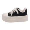 Fleece thick-soled big-headed bread shoes 22 autumn and winter new warm round-headed board shoes ugly and cute casual cotton shoes