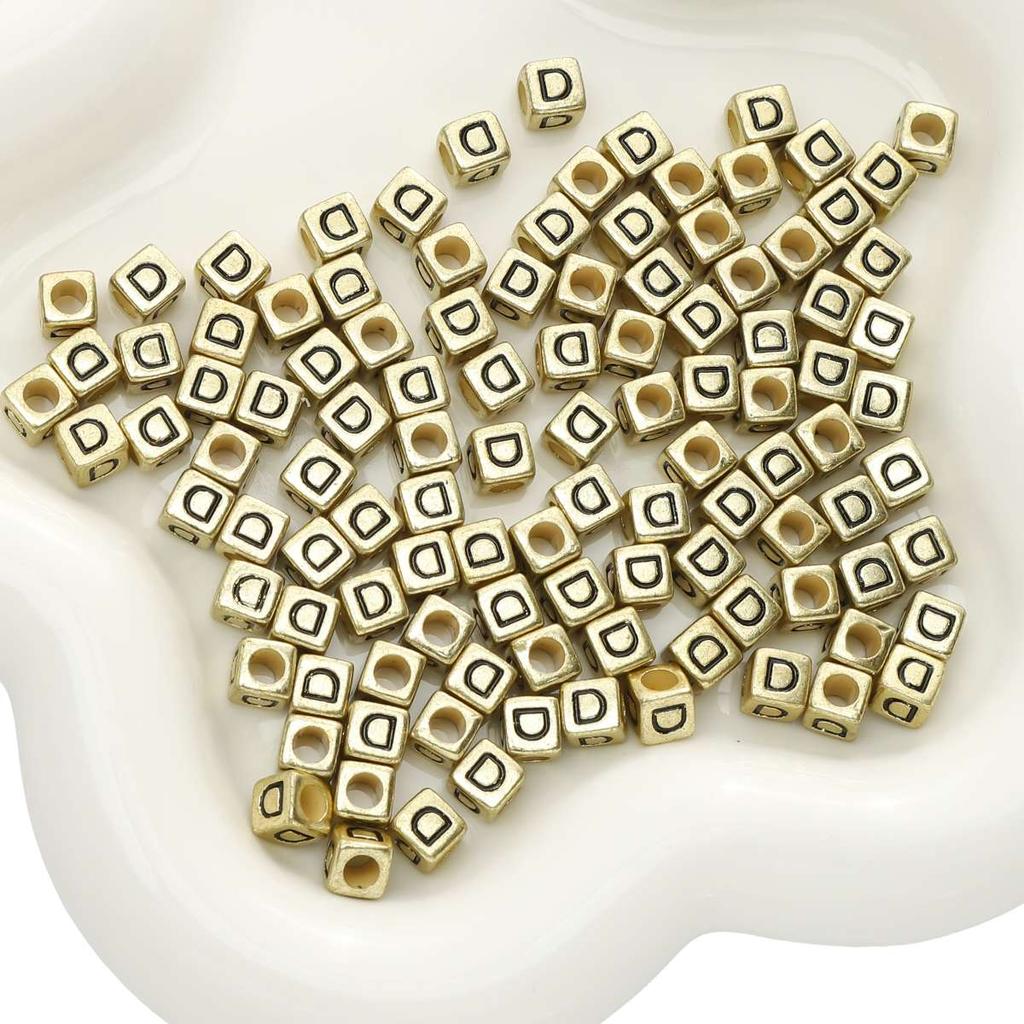 50 pz 6mm Cubo Quadrato Acrilico Fai da Te Perline Lettere Alfabeto A-Z Lettere Inglesi Per Braccialetto Collana Gioielli