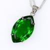 Beautiful Marquise 108 Ct CERTIFIED 925 Sterling Silver Green Topaz Pendant AI-70-NS