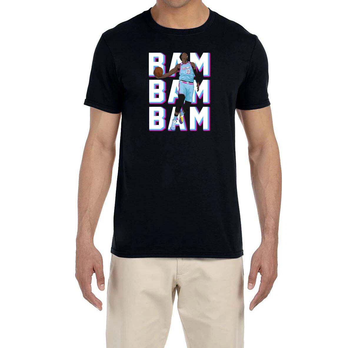 Miami Heat Bam Adebayo Text Pic T-Shirt M