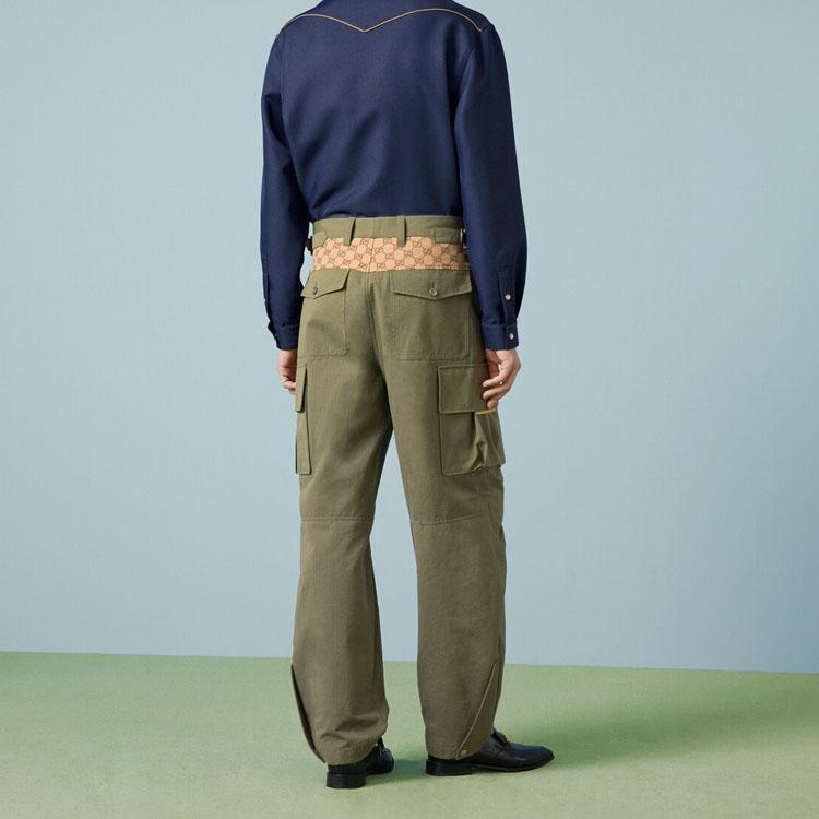 GUCCI Gg Wide Leg Cargo Pants 751436-ZANW6-3550
