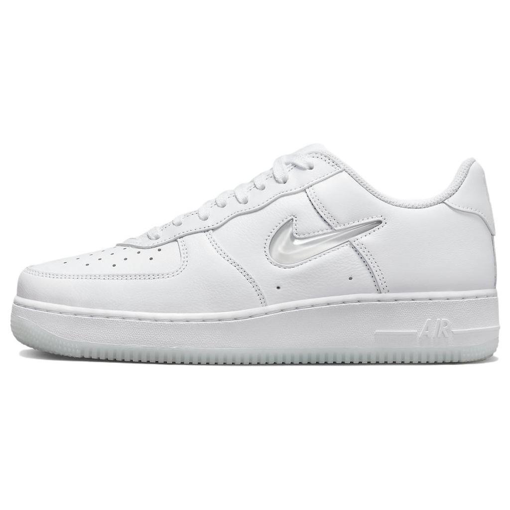 New Nike Air Force 1 Low '07 Retro Color Of The Month Jewel Swoosh Triple White FN5924-100