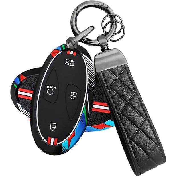 

Key Fob Cover Compatible With Hyundai KONA Elantra N Santa fe Sonata Ioniq 6 Kona SE 2023 2024 2025 Key Holder Metal Key Case Protector Keychain 5 7 Buttons a Black