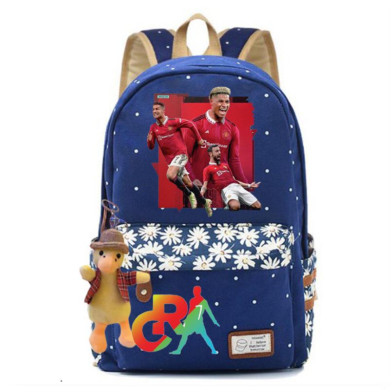 Youth football star Ronaldo primary and secondary school student schoolbag female casual backpack