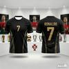 Nou Tricou Fotbal Ronaldo 7 Portugalia femei Respirabil Tricou Fotbal Roșu Alb Îmbrăcăminte Sport Ediție Fanaticilor Uniformă Antrenament