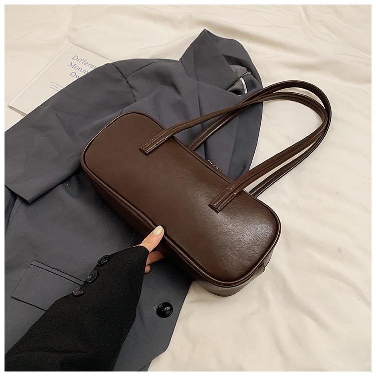 2025 new niche trendy bag women's bag portable fashion shoulder bag women's high-end leather underarm bag large capacity
