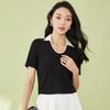 Women's Short Sleeve U-Neck Knit Top