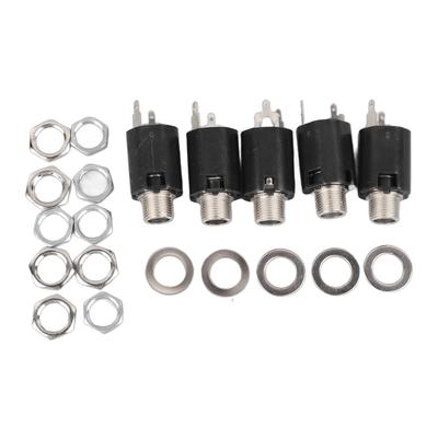 5 Stück Stereo Klinkenbuchse 6,35 mm 2-Kanal Eingang 3P Stecker Tonabnehmer Klinkenbuchse zum Austausch