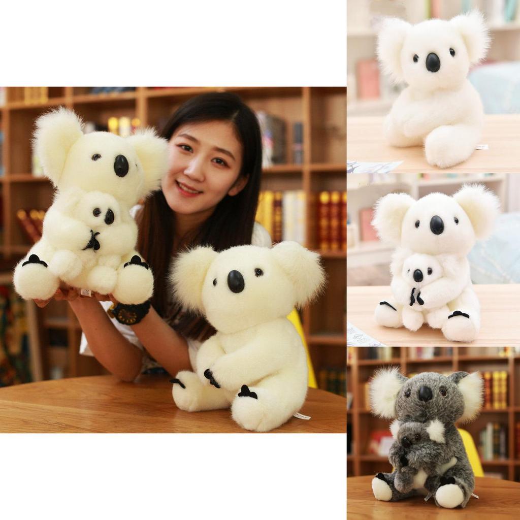 Adorable Koala Bear Plush Toys Featuring Sitting Mother And Baby Stuffed Dolls
