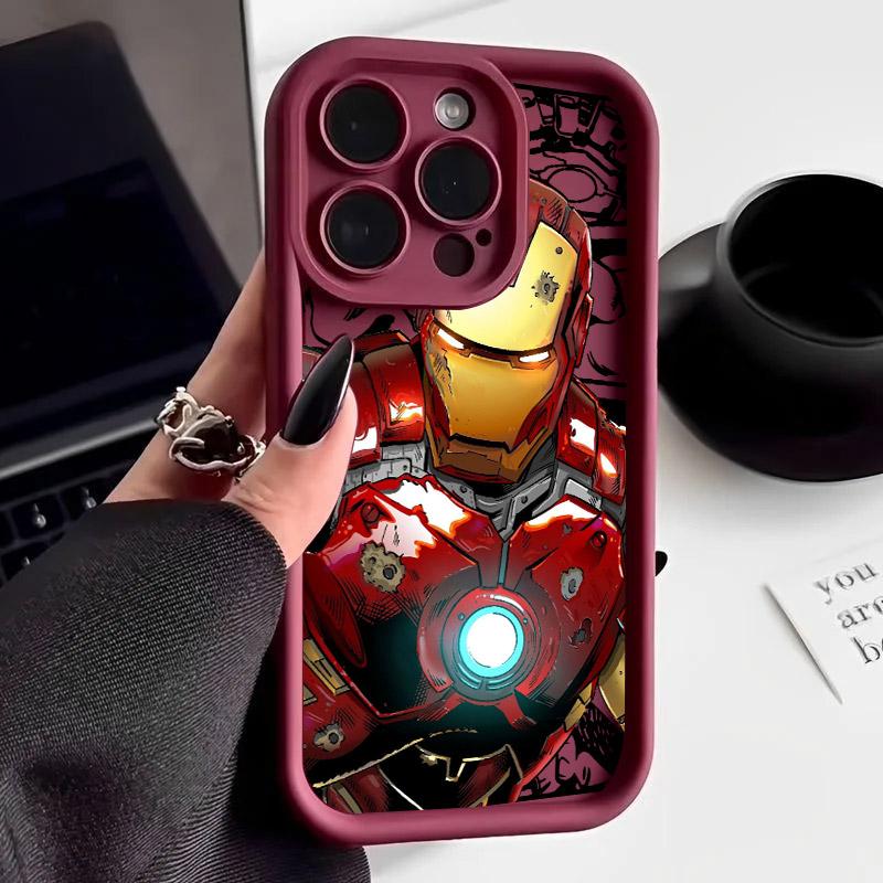 Cool Ironman Marvel Iron Man Phone Case For iPhone 17E 11 12 13 14 15 16 17 Pro Max Fundas 17 Air Plus 16e 13 Silicon Back Cover