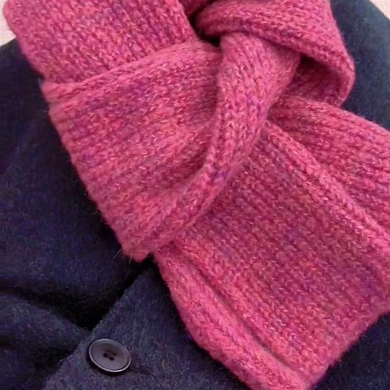 New Style Wool Knitted Scarf for Women Winter New Ins Korean Fashion Versatile Warm Scarf Skin Friendly and Soft
