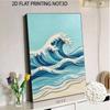 Kit de Pintura de Perlas sin Marco DIY Diseño de Ola del Océano Lienzo de Perlas Brillantes 3D Manualidad Creativa Relajante para Amantes del Arte