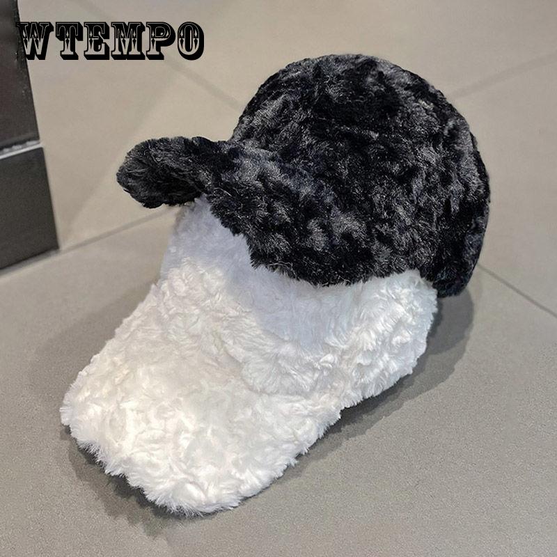 Lamb Wool Cap Children's Autumn and Winter Thickened Warm Sunshade Baseball Cap