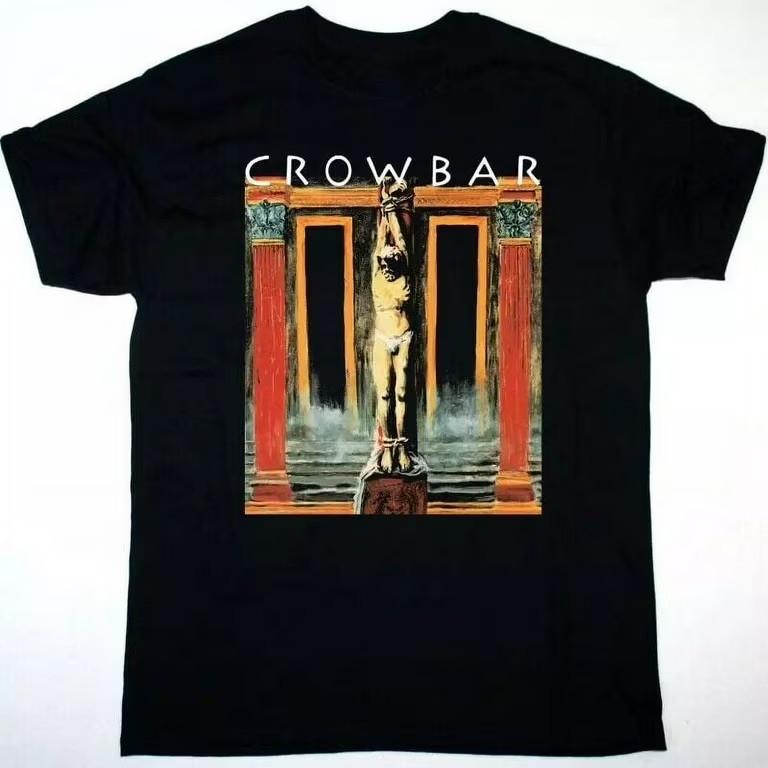 Футболка унисекс с логотипом группы Crowbar для мужчин и женщин, подарок для фанатов, черная, все размеры, футболка BT71 M
