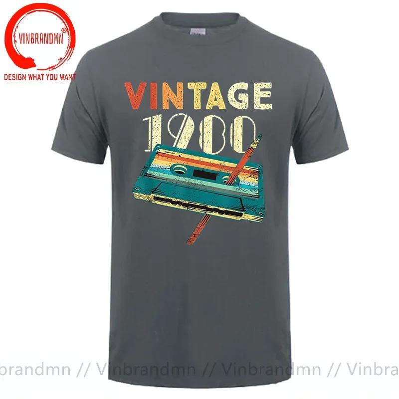 Vintage Legends Are Born In 1980 45 Years Old T Shirt Unisex Made In 1980 Tshirt Birthday Retro Anniversary Tees Streetwear Tshirt