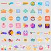 50 Pieces of Reward Series Graffiti Stickers, Water Cup, Luggage, Waterproof Decorative Stickers, Creative Reward Stationery Stickers
