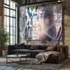 Exquisite AnimeStyle Decorative Hanging Cloth  3D Rainy Night Scene with GlowintheDark Wall Fabric