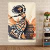 African Drum Music Tapestry Ethnic Style Percussion Instrument Home Decorative Wall Hanging for Bedroom  Living Room