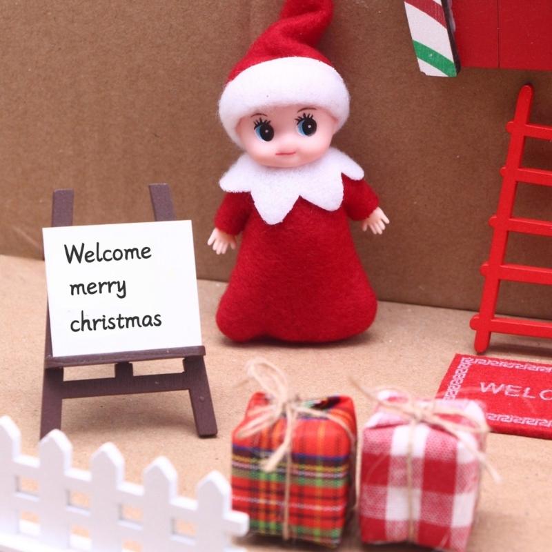 Holiday Dollhouses Rainbow Door Decoration Set Safe User friendly Materials Easy Assembly For Christmas Display And Storage