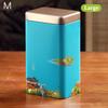 Tin Plate Storage Box Sealed Tea Caddy Small Square Coffee Jar Tea Leaves Container Cans Small Tinplate Spices Storage Boxes