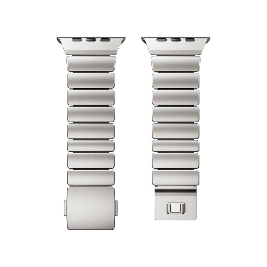 Magnetic Stainless Steel Band for Apple Watch Ultra 3 2 49mm Rubber Men Strap for Iwatch Series 11 10 46mm 9 8 7 6 Se 44mm 45mm