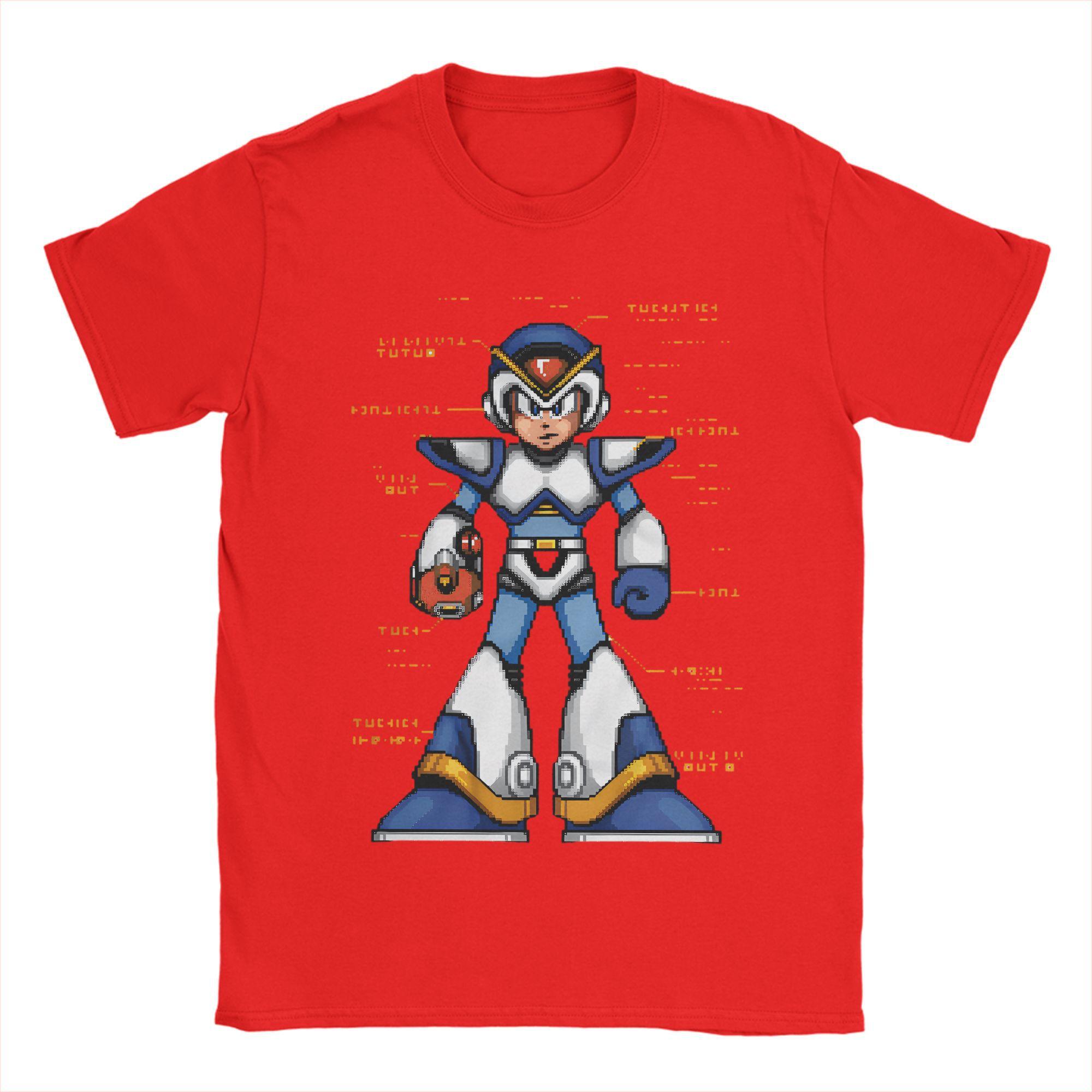 Game Mega Robot Man Men s T Shirt  Unique Tees Short Sleeve Round Neck T-Shirt Pure Cotton Plus Size Clothing S
