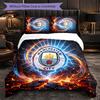 Set Lenzuola Manchester City Modello 3 Pezzi Morbida Copripiumino in Microfibra con Federe per Camera da Letto