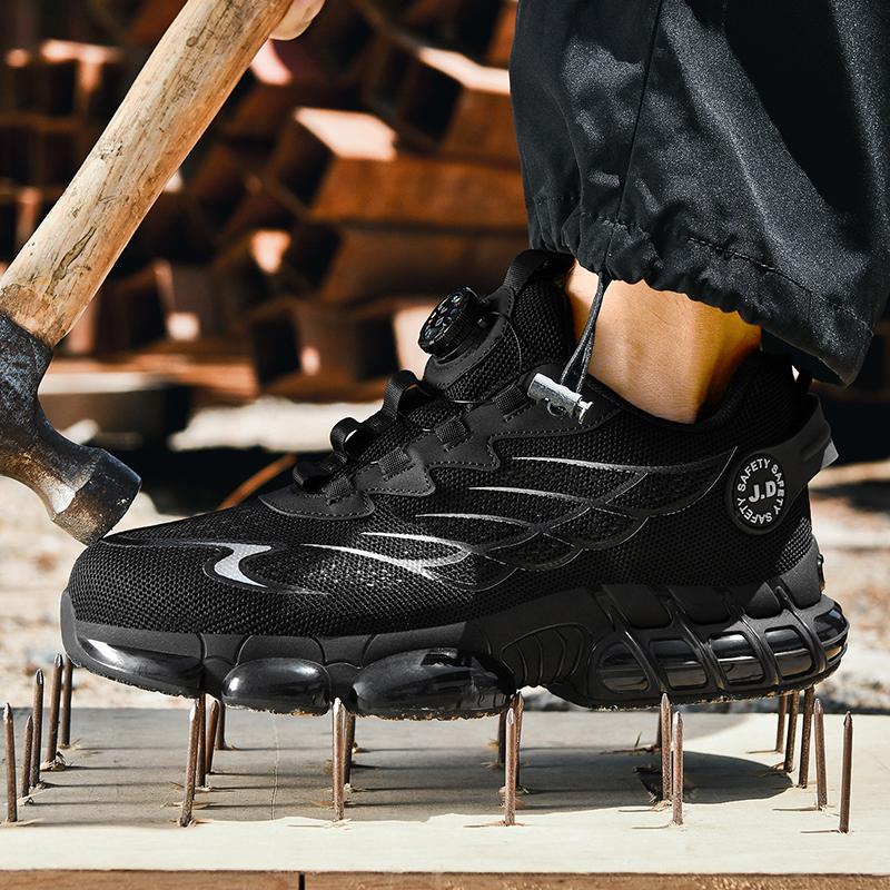 Fashionable, Comfortable and Casual Sports Shoes, Work Boots, Anti-puncture and Anti-crush Safety Shoes, Men's Protective Shoes