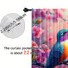 Set aus 2 flachen Fenstervorhängen Charmante Kolibris Vielseitiges Polyester Ohne Strom Familienfeier Mehrzweck-Veranstaltungsvorhang