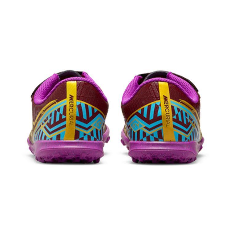 Nike Vapor 15 Club Okrągły Nosek Wygodne Niskie Buty Piłkarskie dla Dzieci Buty Piłkarskie dla Dzieci Brązowo-Fioletowe DO9798-694