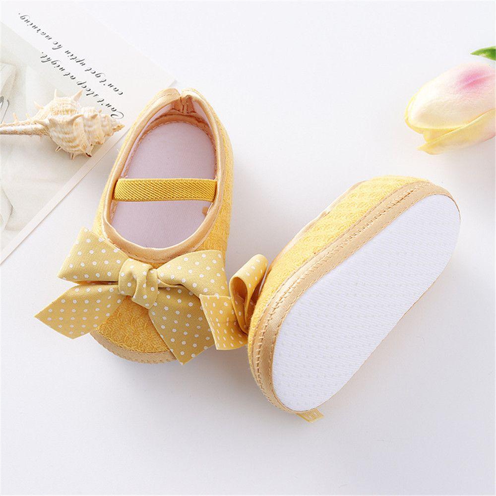 Nové protiskluzové botičky s mašličkou pro první krůčky pro holčičky, kojenecké boty s potiskem, batolecí boty