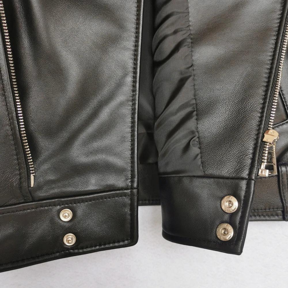 Maplesteed Loose Women Genuine Leather Jacket OVERSIZE Soft 100% Natural Sheepskin Drop-Shoudler Narrow Waist