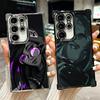 V-Valorant Game Black Cool Soft Phone Case For Samsung Galaxy S26 Ultra S25 Edge S24 FE S23 Plus S22 S21 + S20 Plating Anti-Fall