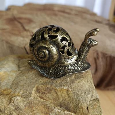 Kreativní Mini Šnek Kadidlo Sedák Řemeslná figurka Šnek Drobné ozdoby Vintage Šnek Čaj Pet Čajový sál