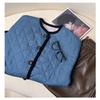 2024 Autumn Song Qian Korean Pure Cotton Quilted Denim Jacket