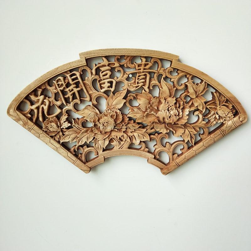 

Традиційна китайська різьба по дереву Настінне панно Деревина камфори 3D Вишукана різьба Дракон Фенікс Квіти Ремесло Декор для дому