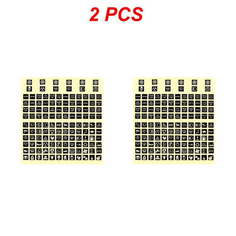 1~8PCS Univerzální samolepka tlačítka do auta Světelná nálepka Noční záře Kolébkový spínač Štítek Obvodový panel Popisky Multifunkční tlačítkový spínač