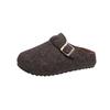 Women's Cotton Cloth Clogs Cork Footbed Leather Mules Slippers Comfortable Potato Shoes Arch Support Cotton Slippers
