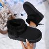 Large Size Fluffy Boots Thick-soled Heightening Snow Boots Women's European and American Wind Velvet Northeast Short Tube Thickened Warm Cotton Shoes