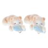 2PCS Popular Flocking Cats Design Hair Clip With Secure Spring Clip Side Barrettes For School Party Outing Accessories