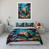 Turtle Swimming Through Colorful Coral Reef Printed Duvet Cover Set1 Duvet Cover+2 Pillowcasemulti Size Bedroom Bedding Decor