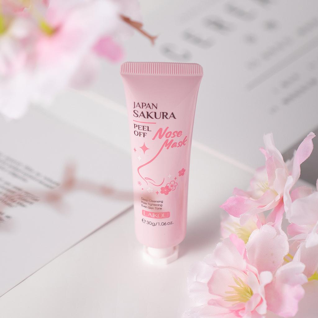 Sakura Peeling Nose Mask Deep Cleansing Oil-Control Shrink Pores Blackhead Removed Tear Off Mask Improve Roughness Skin Care