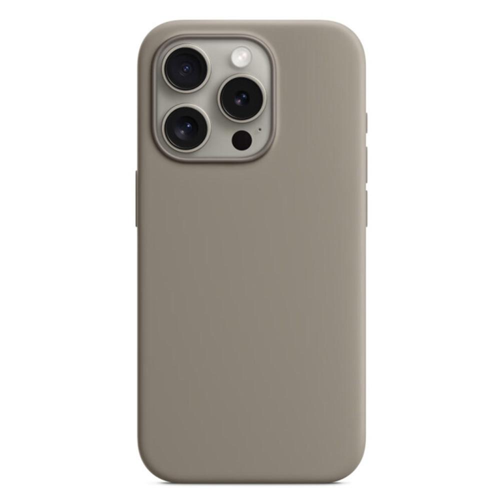 

For iPhone 15 Pro Max Case Protective Liquid Silicone Phone Back Cover Grey
